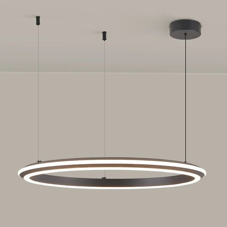 Lámpara de araña moderna y sencilla para sala de estar, con anillo LED, para dormitorio principal, bar, isla, mesa, restaurante, luces colgantes para cocina