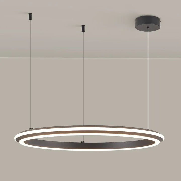 Lámpara de araña moderna y sencilla para sala de estar, con anillo LED, para dormitorio principal, bar, isla, mesa, restaurante, luces colgantes para cocina