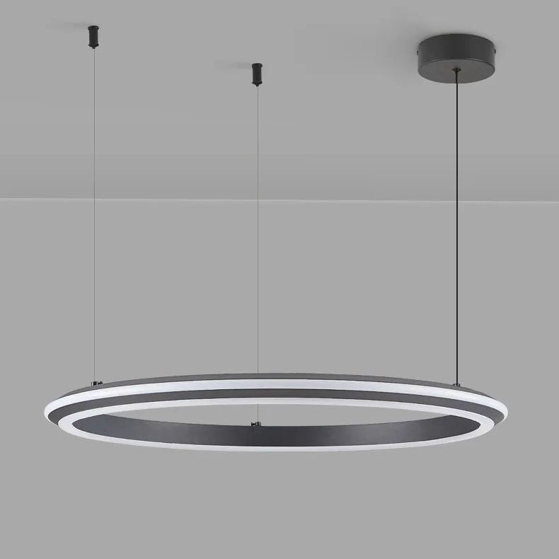 Lámpara de araña moderna y sencilla para sala de estar, con anillo LED, para dormitorio principal, bar, isla, mesa, restaurante, luces colgantes para cocina