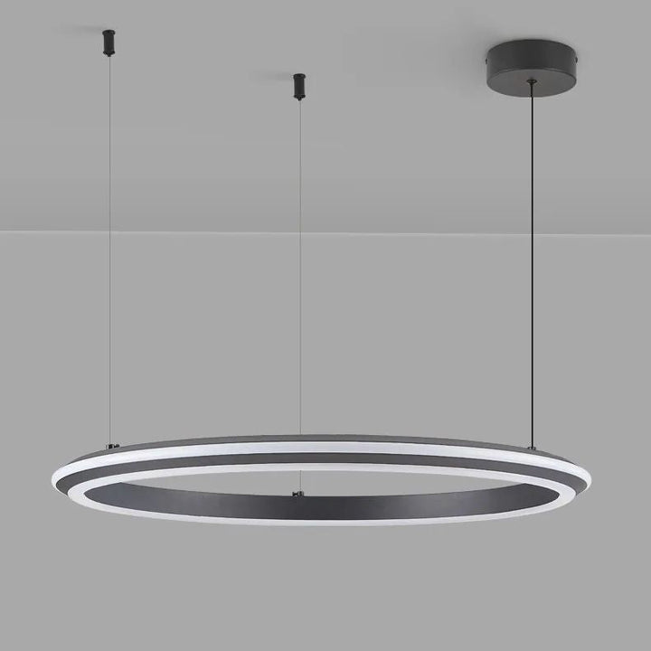 Lámpara de araña moderna y sencilla para sala de estar, con anillo LED, para dormitorio principal, bar, isla, mesa, restaurante, luces colgantes para cocina