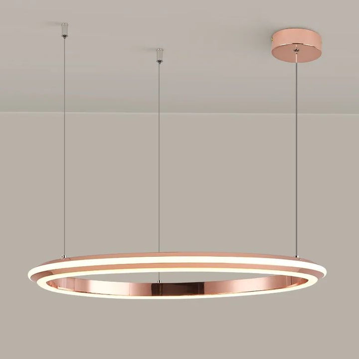 Lámpara de araña moderna y sencilla para sala de estar, con anillo LED, para dormitorio principal, bar, isla, mesa, restaurante, luces colgantes para cocina