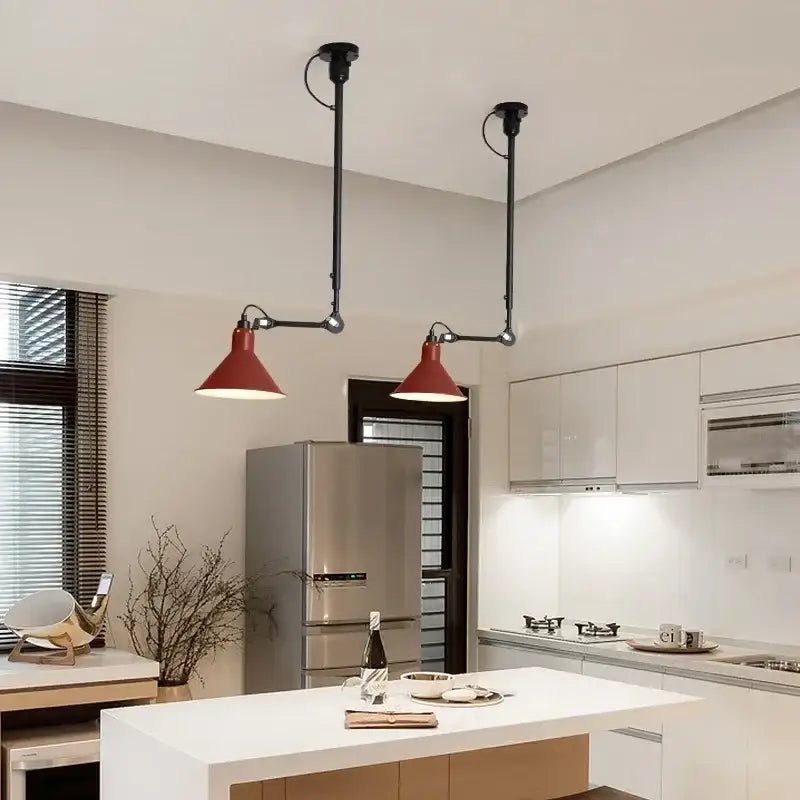 Suspension vintage en céramique et détail cuivre style rétro