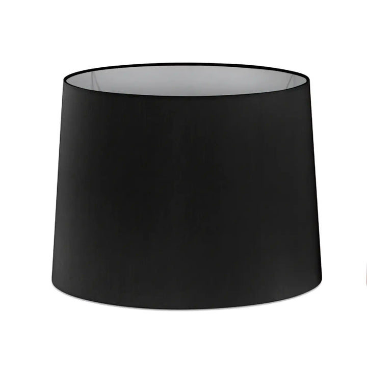 Grand abat-jour textile Ø 40 / 36 cm, H 30 cm noir de Faro Barcelona