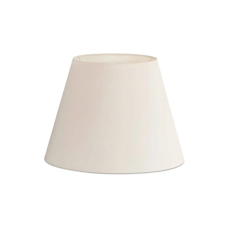 Grand abat-jour textile Ø 27 / 16 cm, H 20 cm blanc de Faro Barcelona