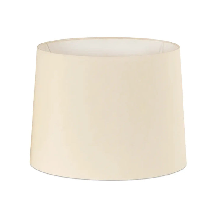 Grand abat-jour textile Ø 50 / 45 cm, H 35 cm blanc de Faro Barcelona
