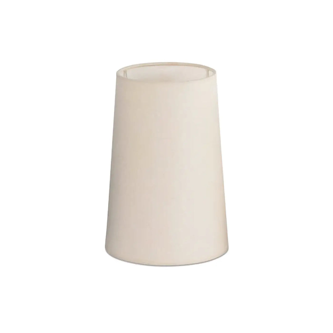 Abat-jour textile Ø 16,5 / 13 cm, H 24 cm blanc de Faro Barcelona