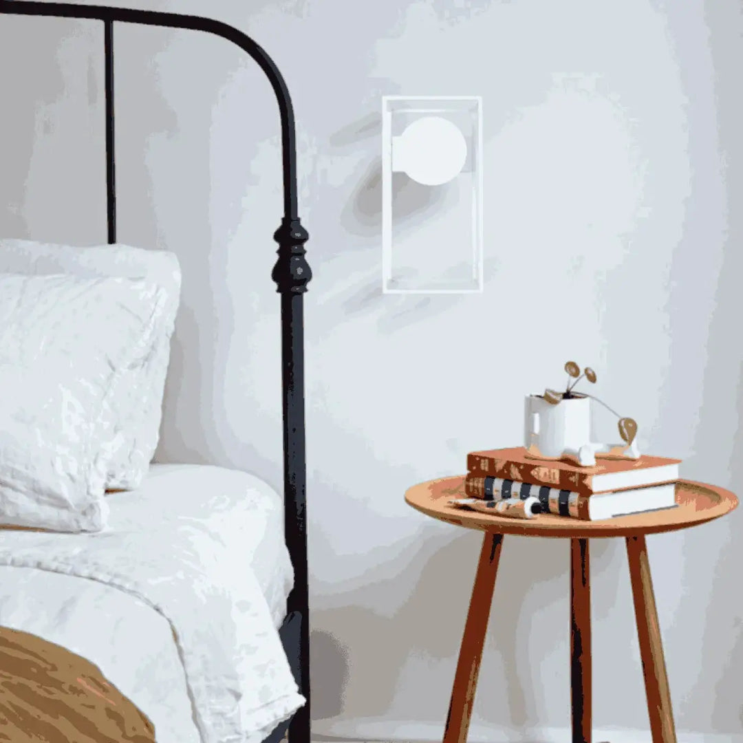 Applique murale l’applique daisy design classique en verre opaque avec abat-jour circulaire blanc minimaliste