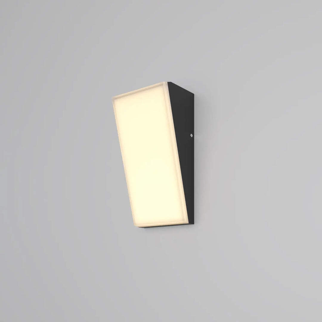 Applique extérieure en aluminium graphite brick avec diffuseur rectangulaire doux idéal pour long d’un passage