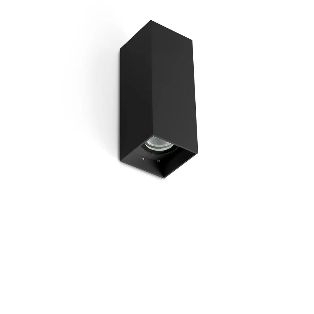 Applique extérieure Kov carrée 2 lumières noire de Faro Barcelona
