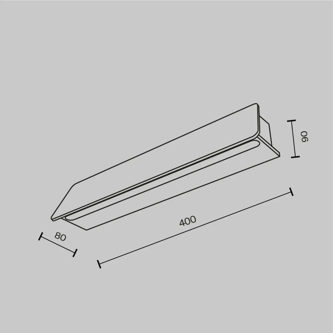 Applique extérieure led trupp en acier noir avec finition métallique et dimensions précises pour d’une porte moderne