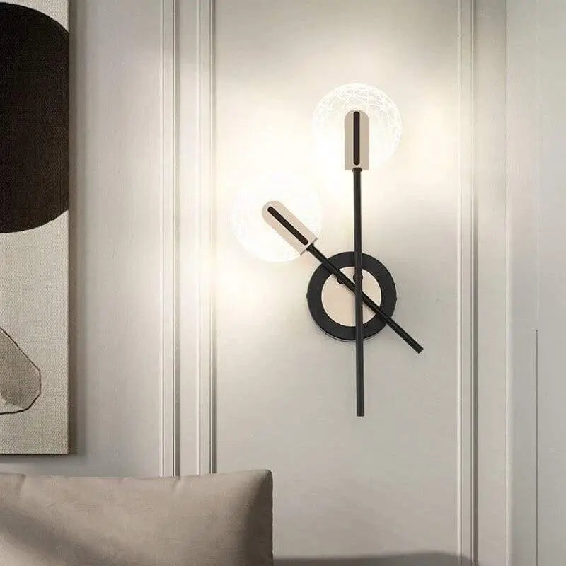 Applique Led Design En Cercle Avec Tige Verticale