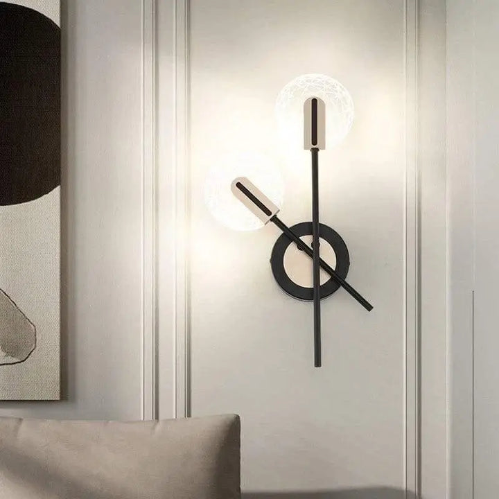 Applique Led Design En Cercle Avec Tige Verticale