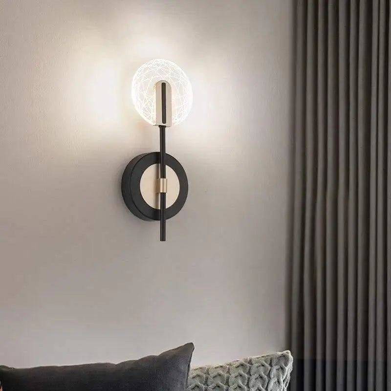 Applique Led Design En Cercle Avec Tige Verticale
