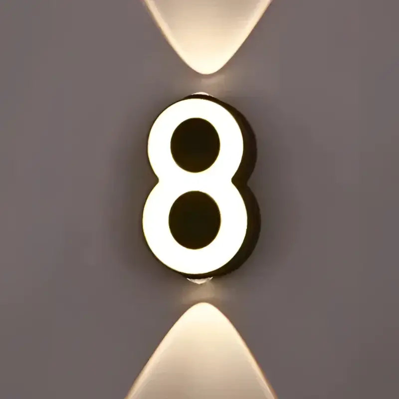 Applique Led Murale Chiffre Lumineux Design Raffiné