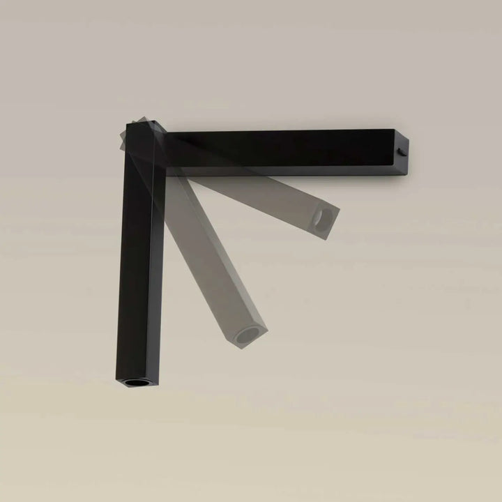 Détail de l'applique Hall Slim en aluminium noir #couleur_noir
