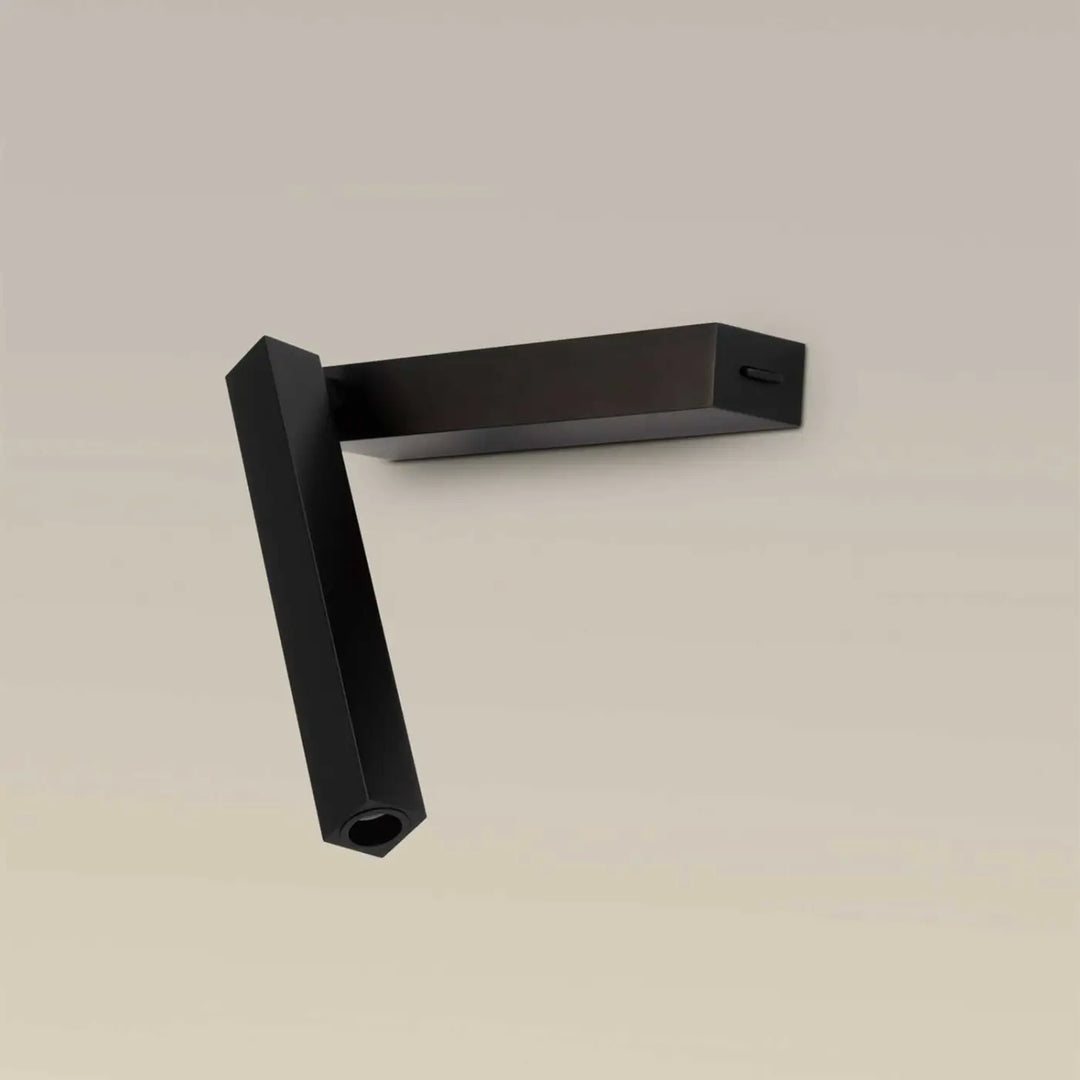 Applique murale Hall Slim en aluminium noir #couleur_noir