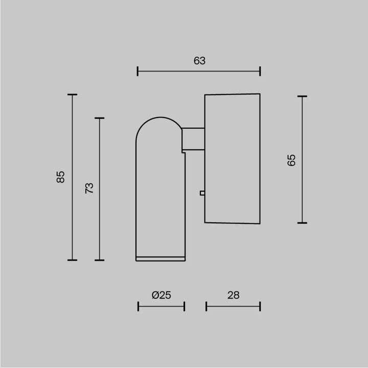 Applique liseuse murale noire minimaliste avec bras courbé et module carré liseuse mirax