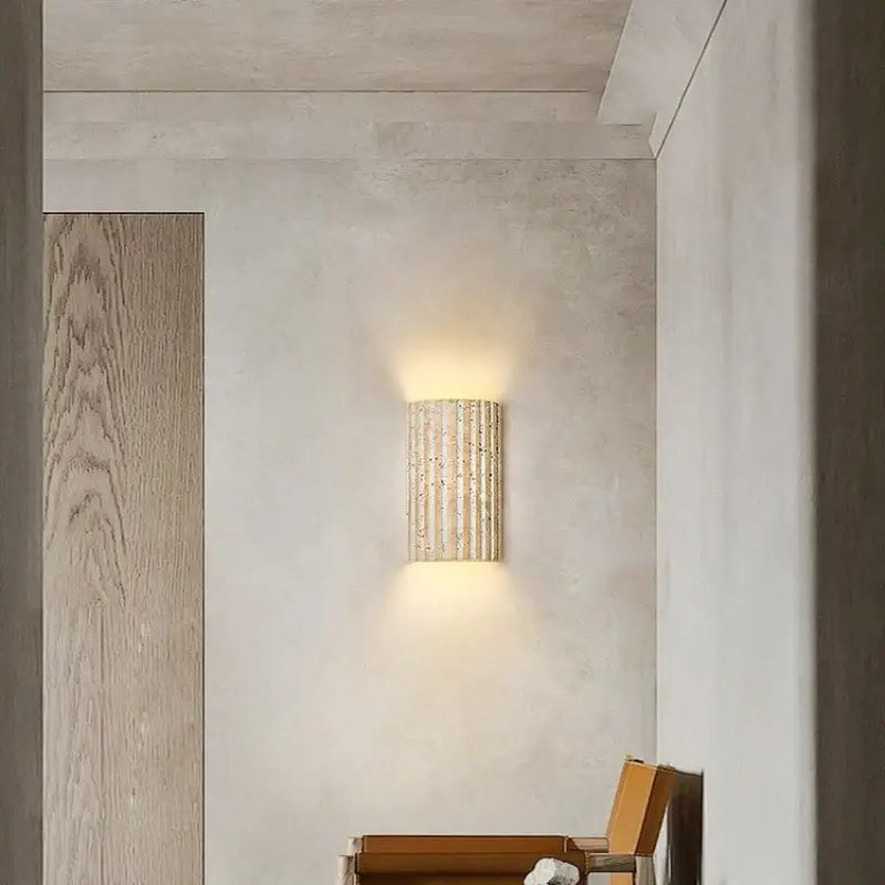 Applique en pierre texturée avec lumière diffuse style