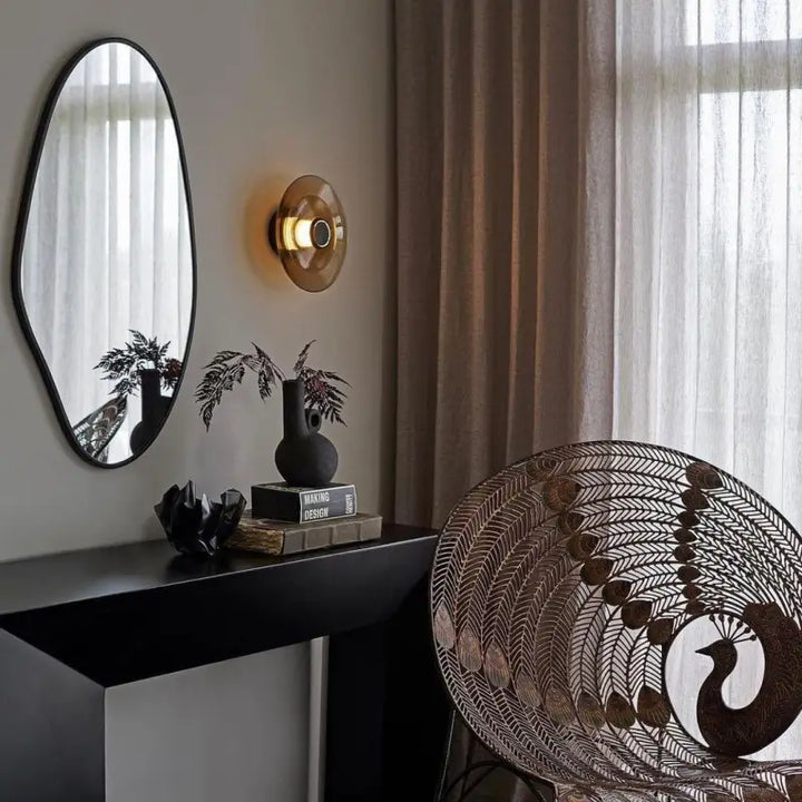 Applique Mural Led Circulaire En Verre Et Aluminium