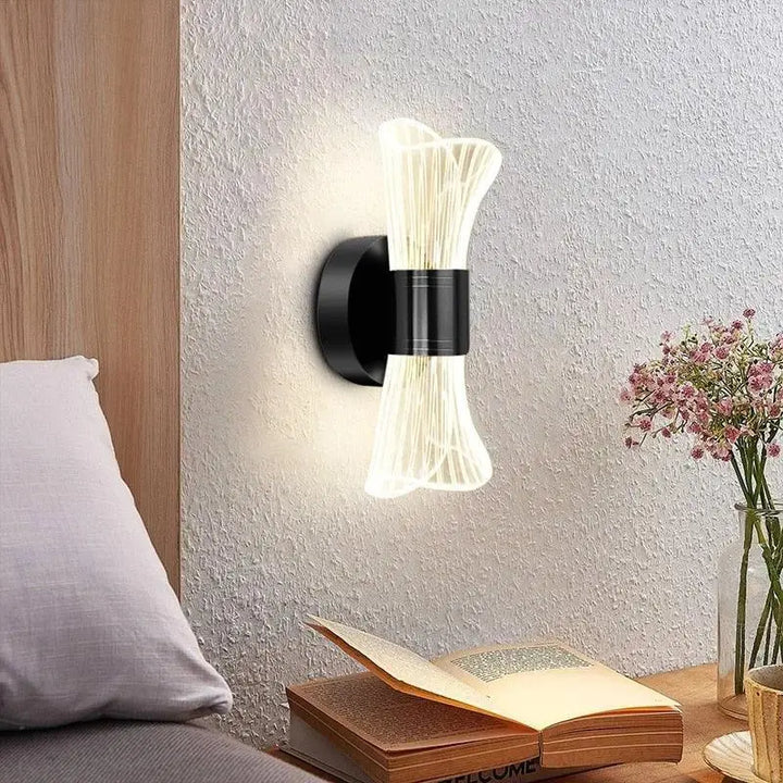 Applique Murale Moderne En Aluminium Noir Et Or
