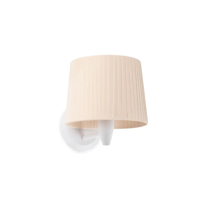 Applique murale Samba blanche, abat-jour beige, de Faro Barcelona