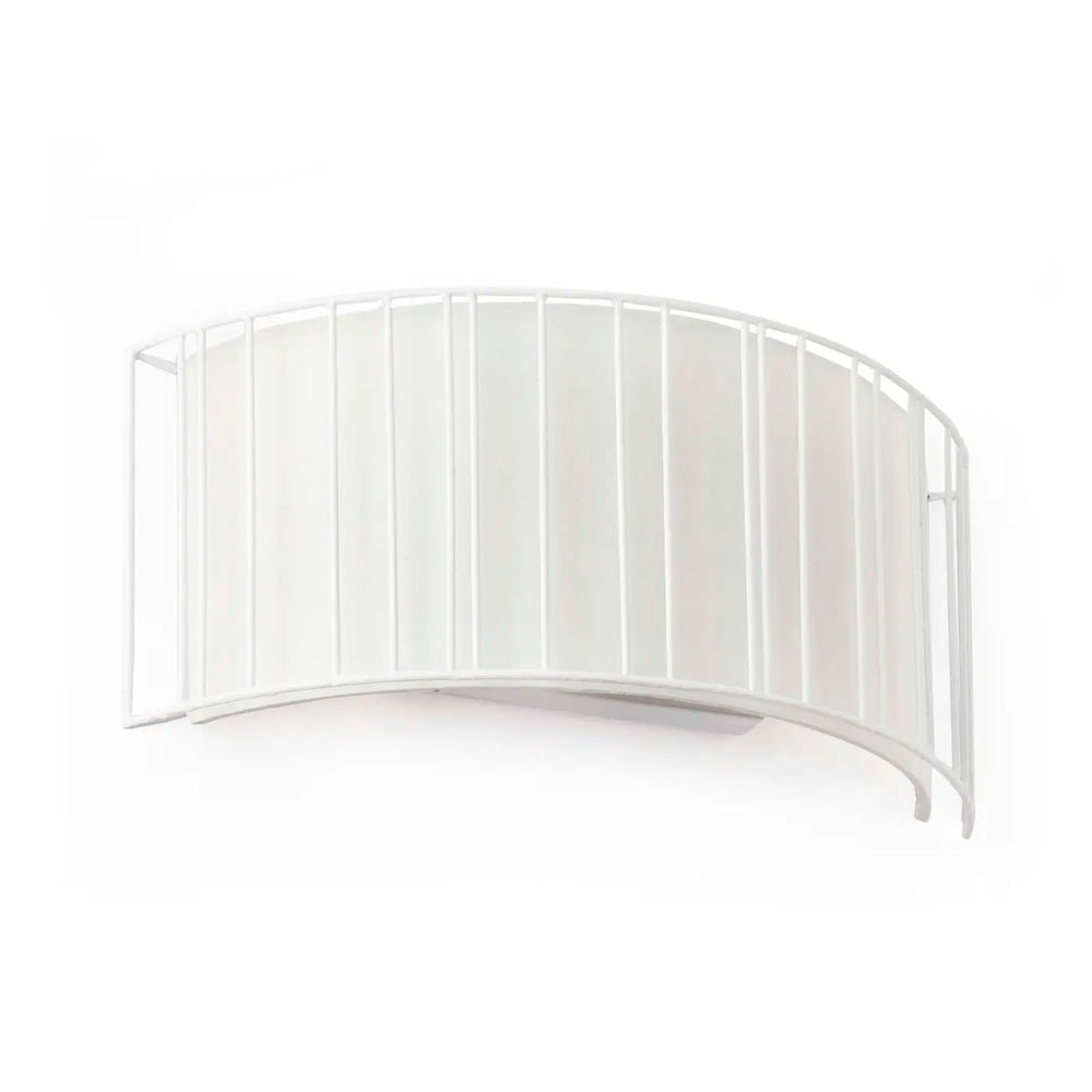 Applique murale Linda blanche et tissu beige de Faro Barcelona