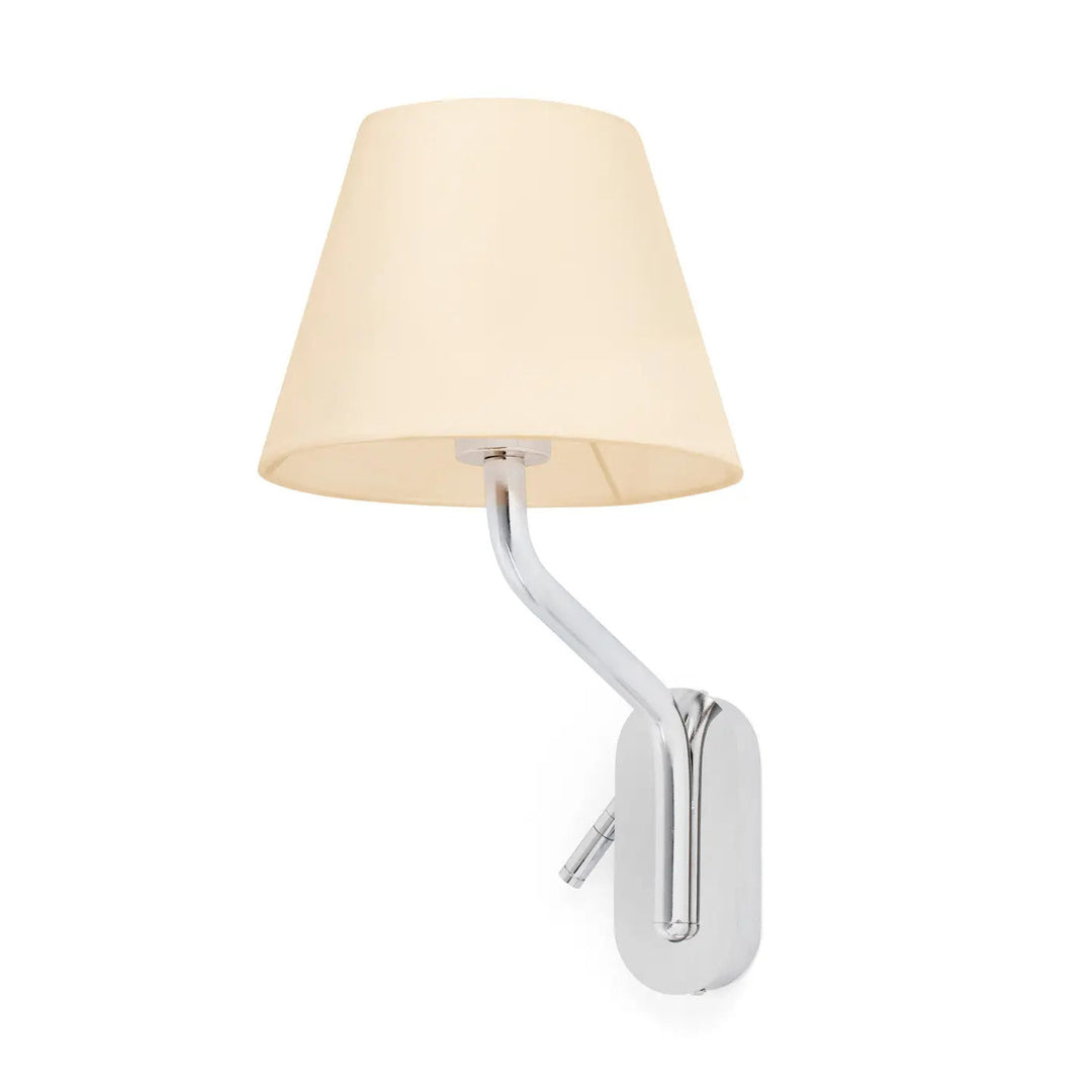 Applique Eterna avec liseuse à droite abat-jour beige de Faro Barcelona