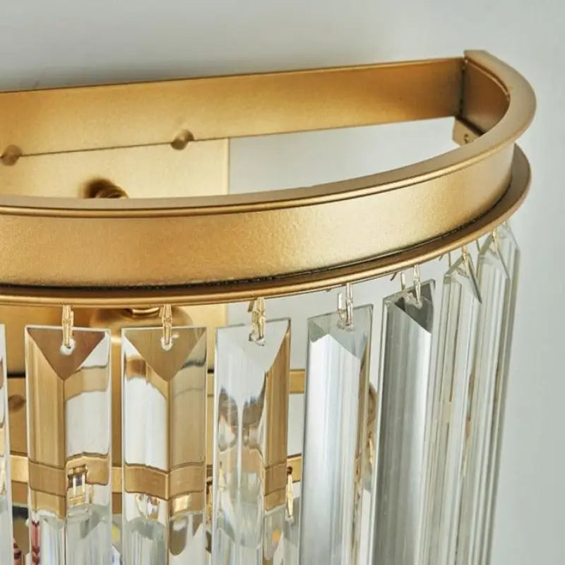 Applique Murale Ancienne Vintage Dorée Avec Lamelles