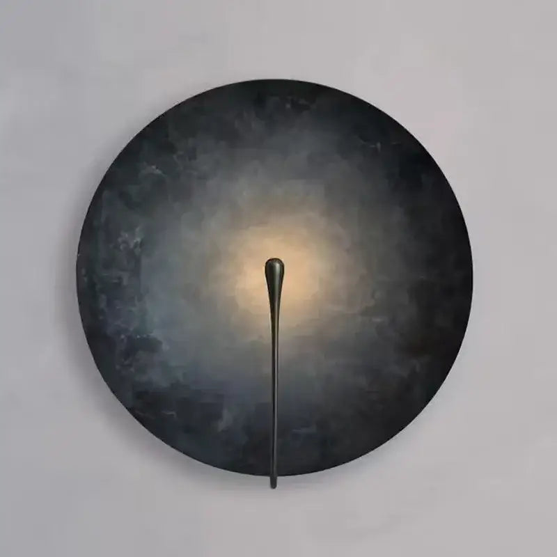 Applique Murale Artistique Cercle Coloré Et Laiton Fin

