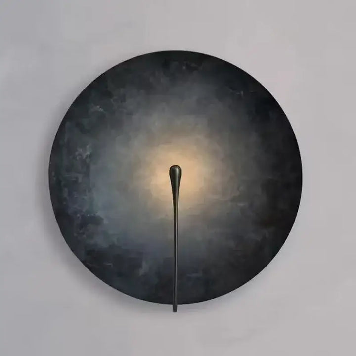 Applique Murale Artistique Cercle Coloré Et Laiton Fin

