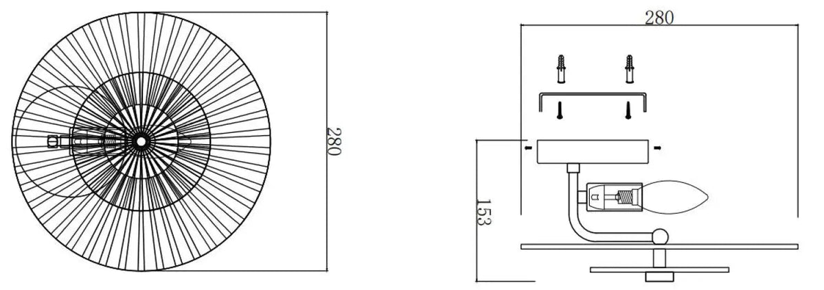 Schéma d'installation du luminaire