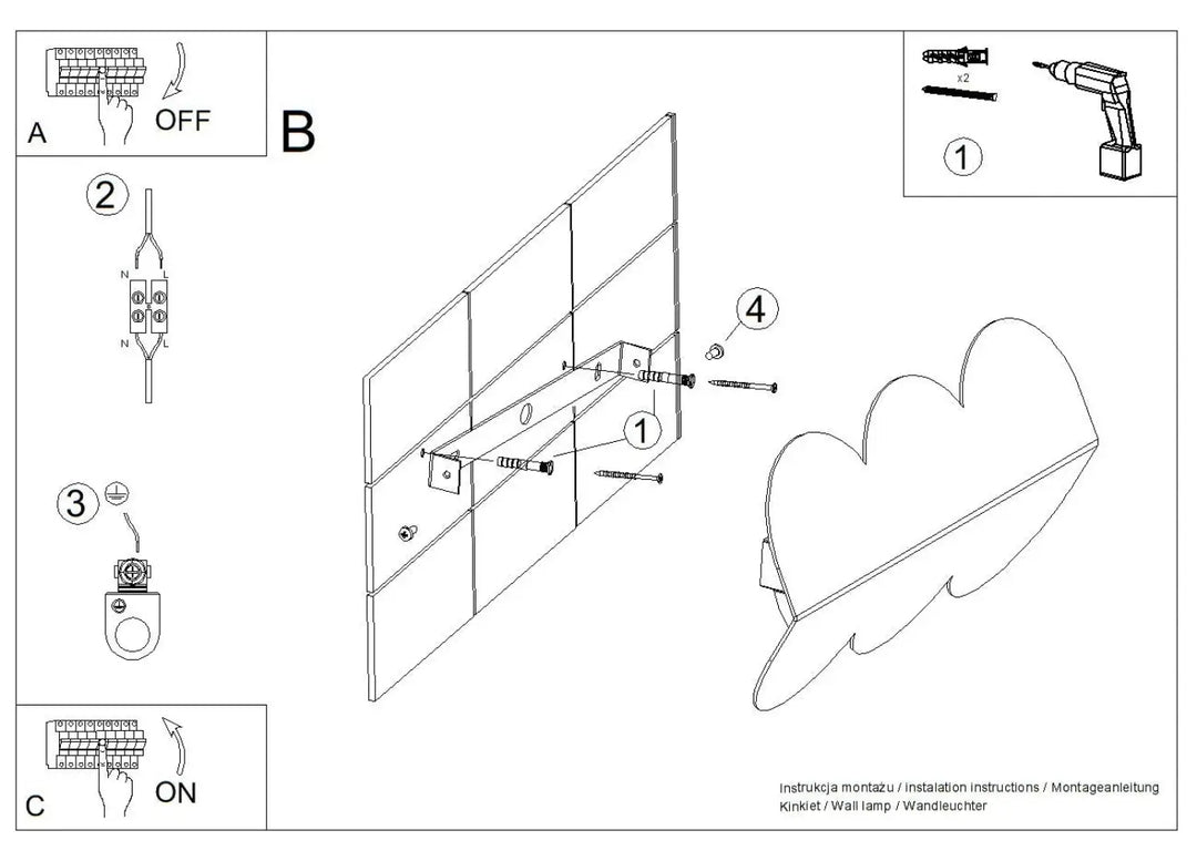Aplique de pared beige BISCUIT