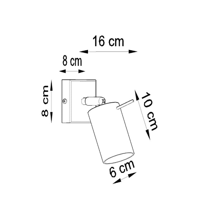 Applique murale à bras ring blanc avec spot cylindrique réglable en métal pour totale liberté d’aménagement et confort d’utilisation