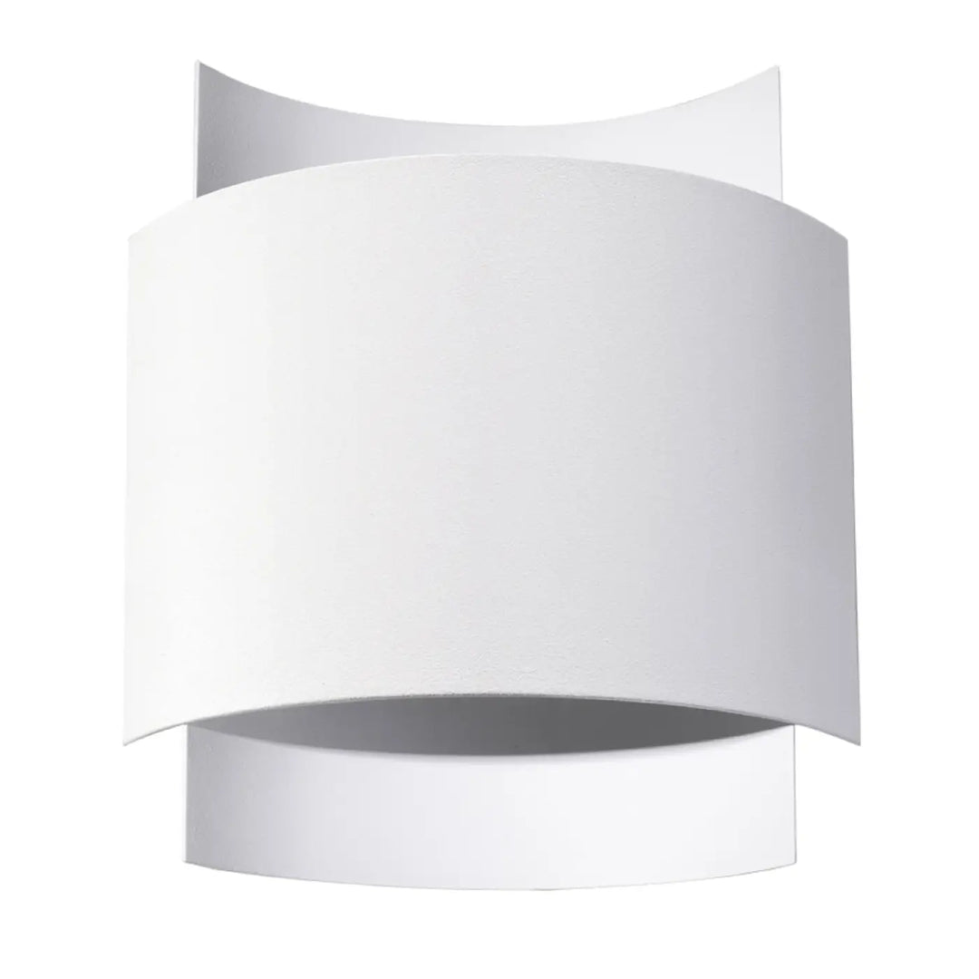 Applique murale impact blanc design original fera avec surface lisse luminaire mural intemporel et moderne