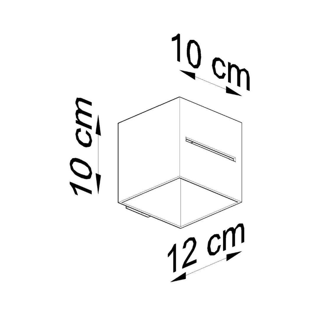 Applique murale lobo blanc minimaliste en forme de cube avec perforation linéaire et poignée horizontale moderne