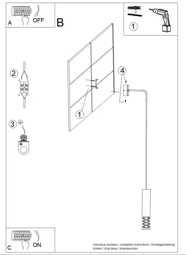 Applique murale lami blanc avec corps cylindrique, bras courbé et ressort offrant un effet visuel unique et une finition originale