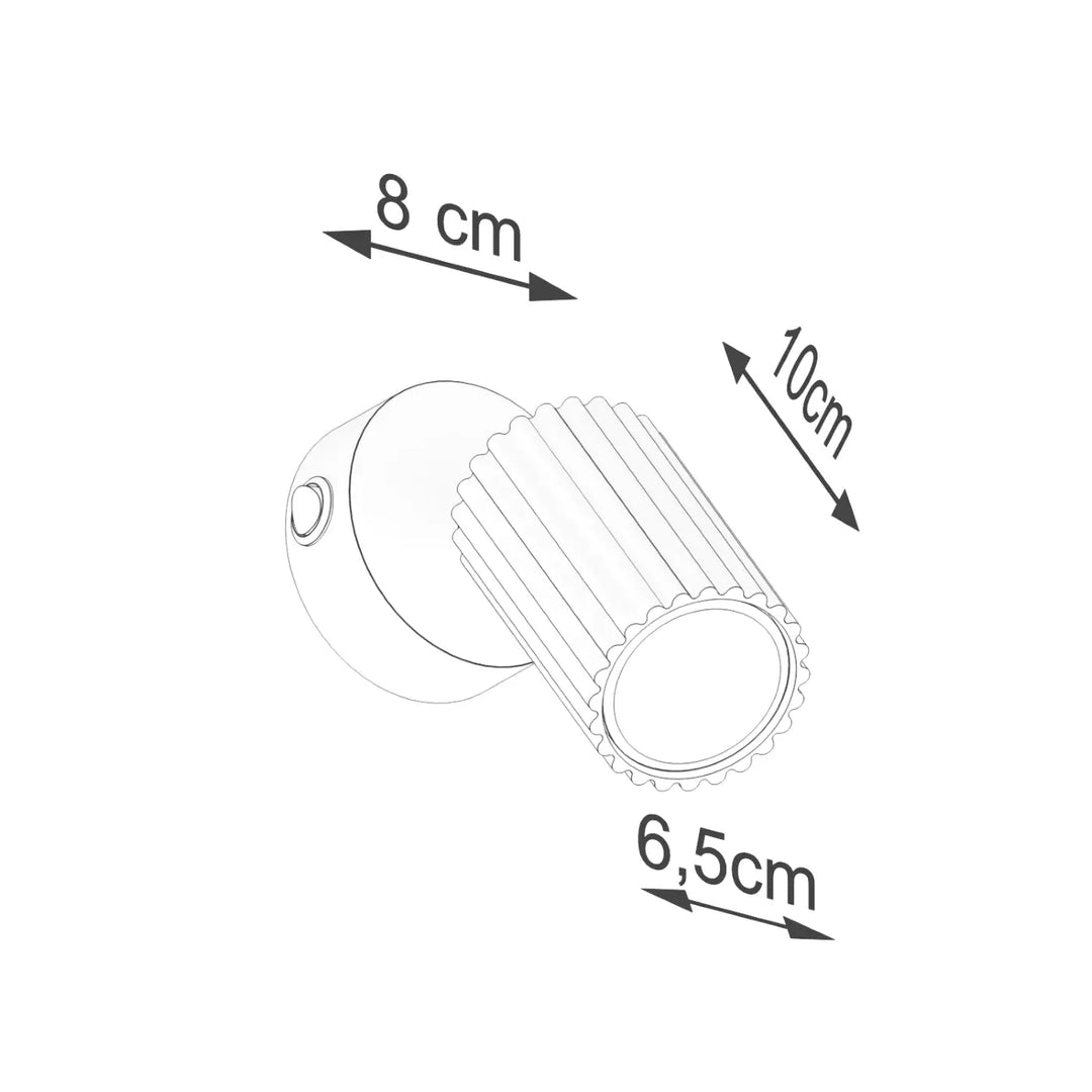 Applique murale karbon blanc avec design minimaliste cylindrique et ampoules gu10 interchangeables plafonnier karbon allie