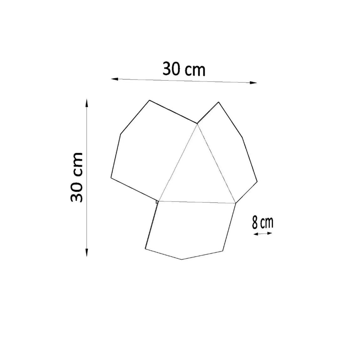 Lampe murale intemporelle applique murale tre blanc design original fera avec jardinière géométrique 30 cm diamètre 8 cm profondeur