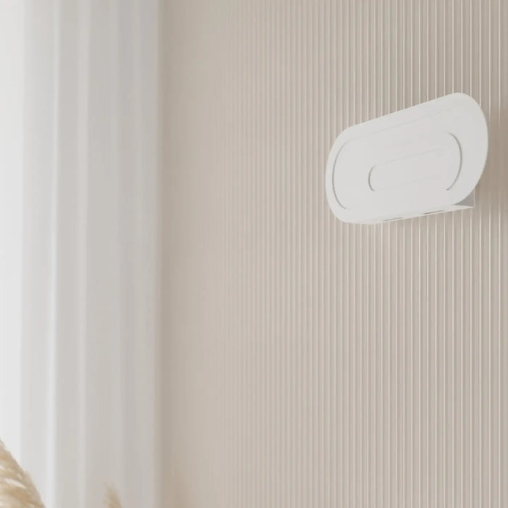 Applique murale originale blanche saccon avec étagère ovale murale design minimaliste pour atmosphère chaleureuse