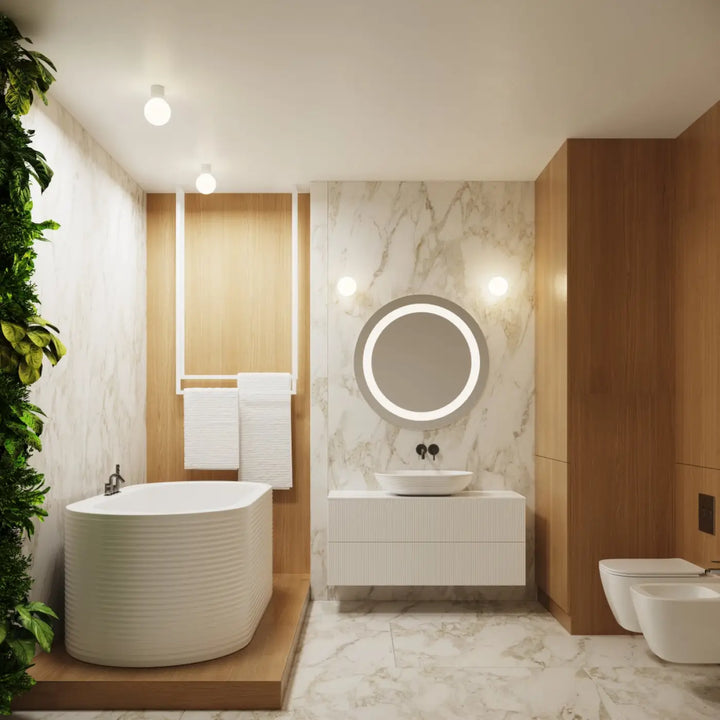 Applique murale halo blanc avec lampe halo sphère laiteuse design sobre pour bureau décorative moderne
