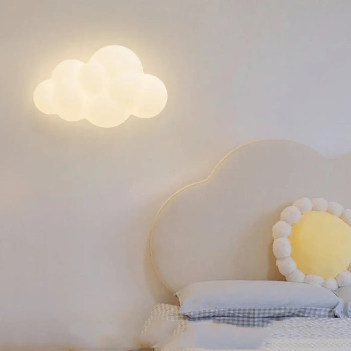 Applique Murale Blanche À L’Effet Réaliste En Forme De Nuage