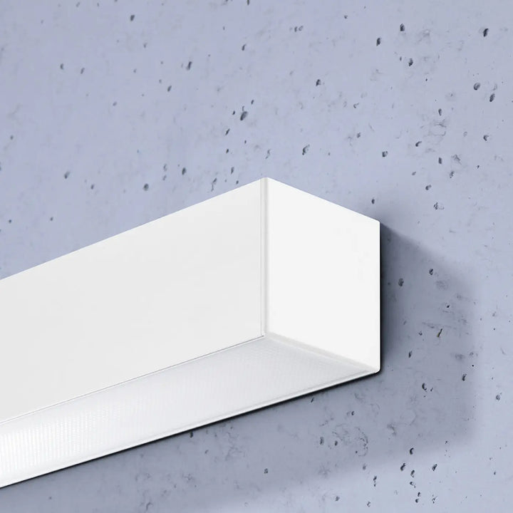 Applique murale led rectangulaire blanche de la collection pinne avec module led 3000k et paramètres d’éclairage optimisés