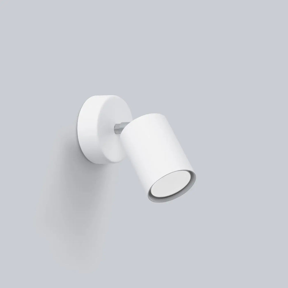 Applique murale lemmi 1 blanc avec module led cylindrique en finition mate pour une lumière conviviale raffinée