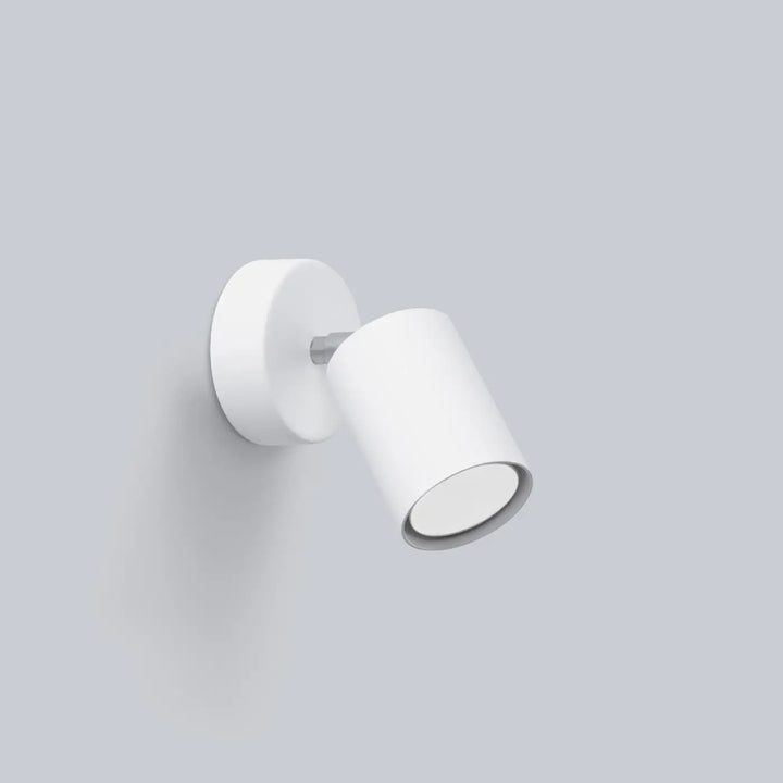 Applique murale lemmi 1 blanc avec module led cylindrique en finition mate pour une lumière conviviale raffinée