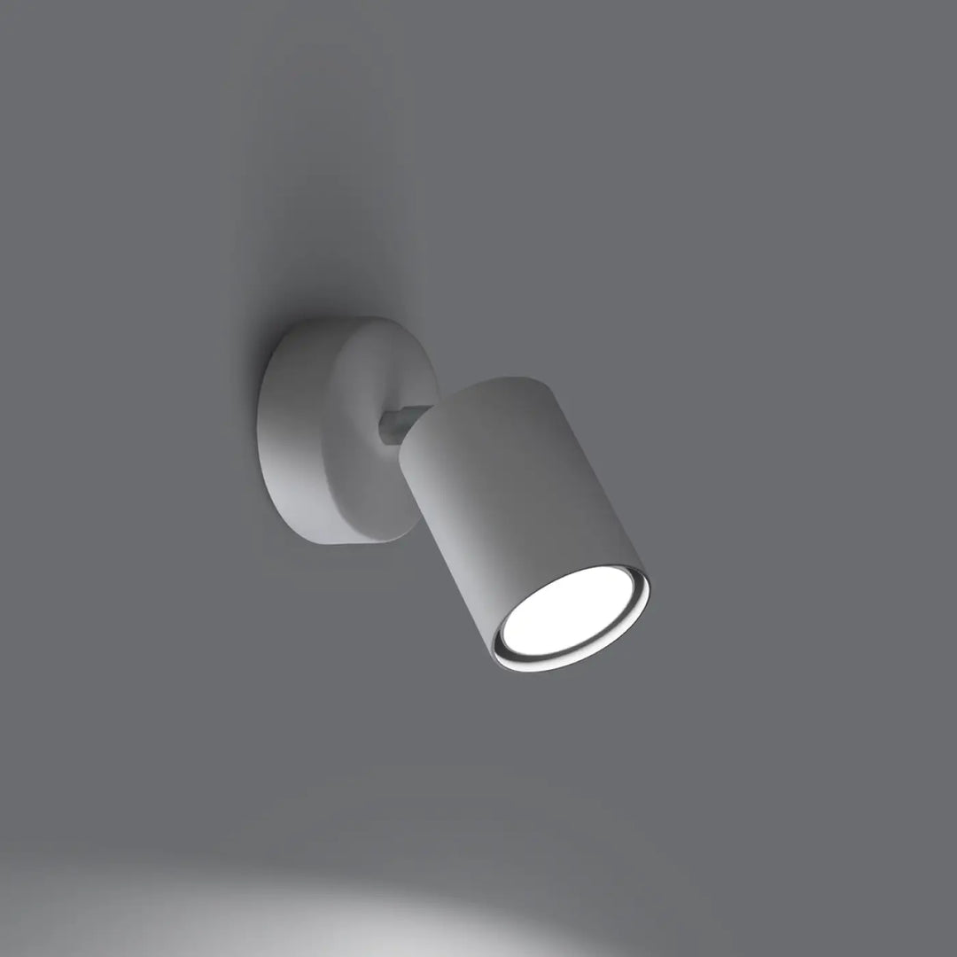 Applique murale lemmi 1 blanc avec tête ajustable émettant lumière conviviale module led plafonniers lemmi