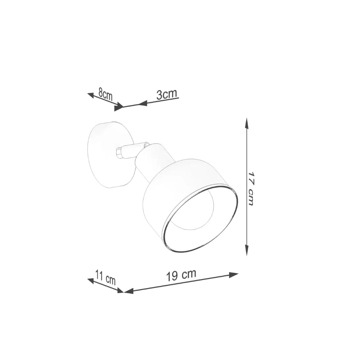 Applique murale lampe elba blanc avec spot cylindrique ajustable pour minimalisme combiné à des éléments subtils