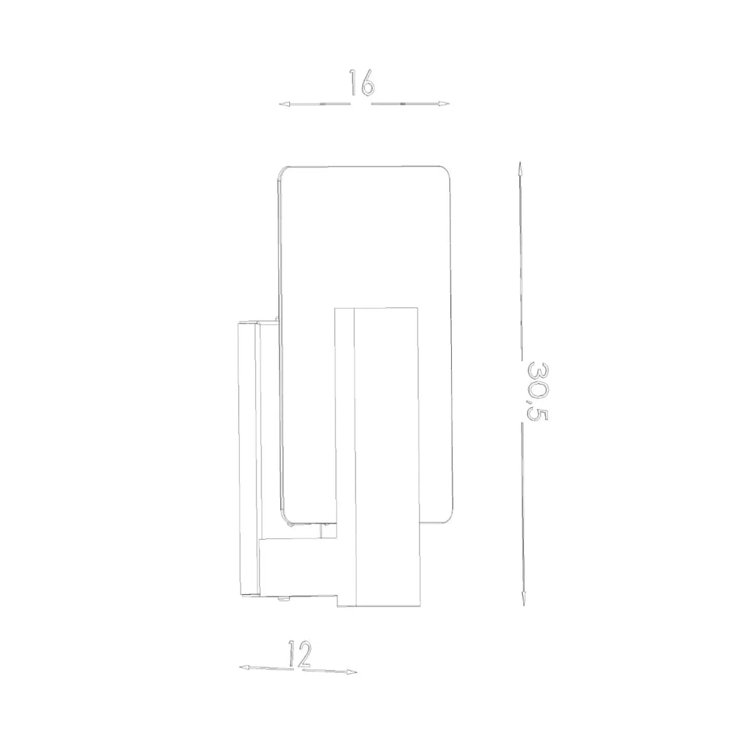 Applique murale lappo blanc dessin minimaliste avec dimensions 16 30.5 12 cm design intemporel exceptionnellement élégante