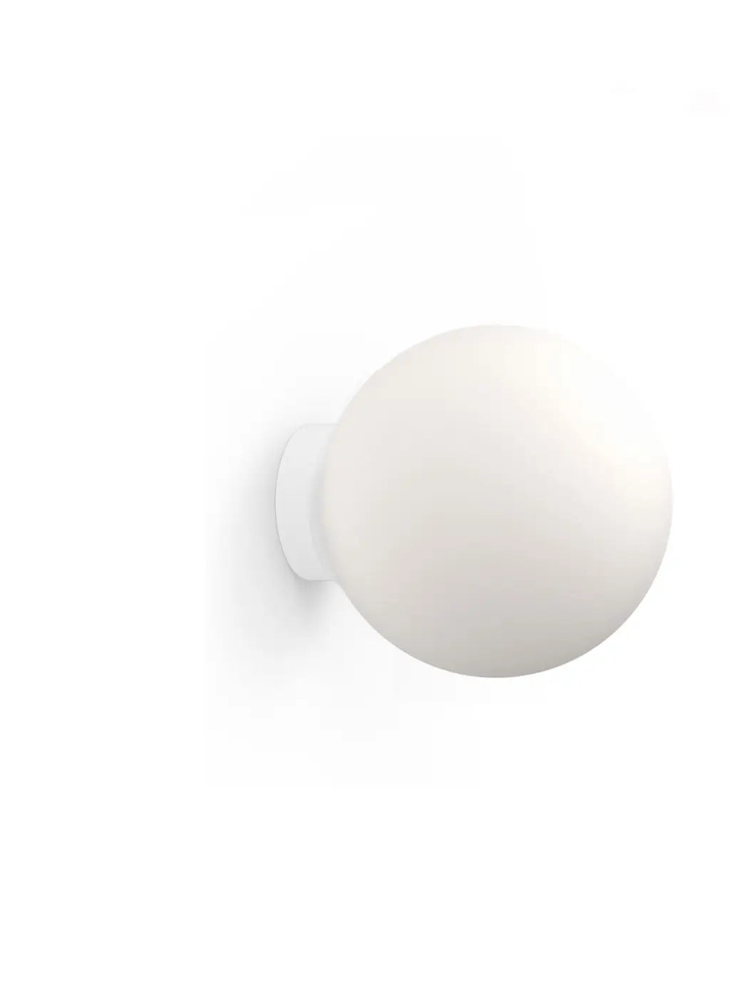 Applique Bola Sphere à rosace blanche, globe en verre opale de 30,5 cm