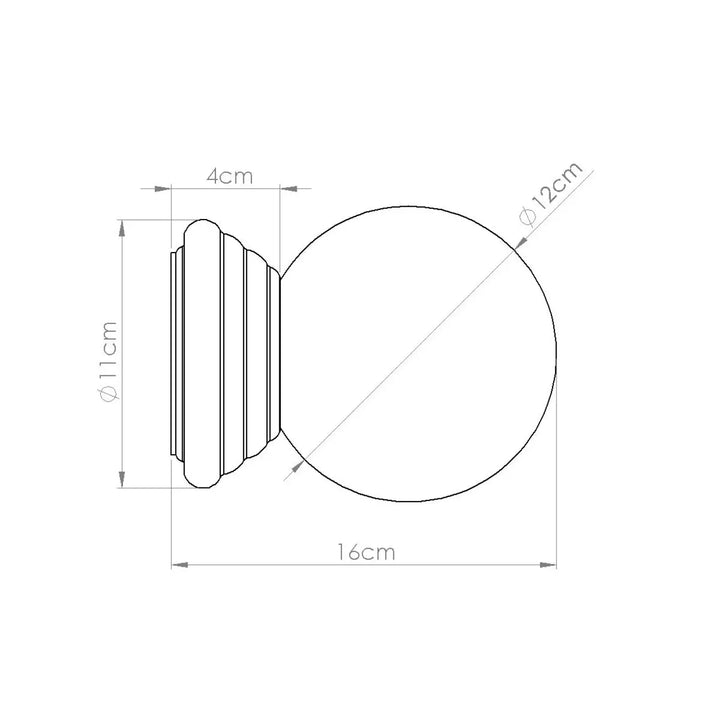 Applique murale zori pêche avec bouton décoratif classique en forme sphérique pour une belle décoration aux qualités esthétiques