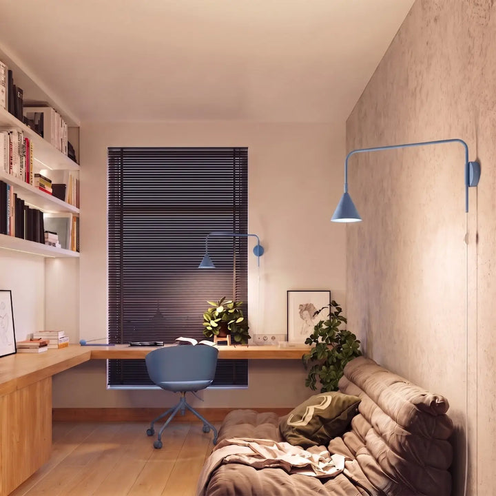Applique Murale bleu clair dans un intérieur contemporain